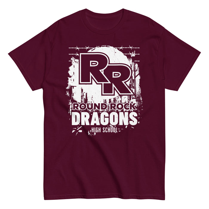 Round Rock High School Dragons Maroon Classic Unisex T-shirt 202