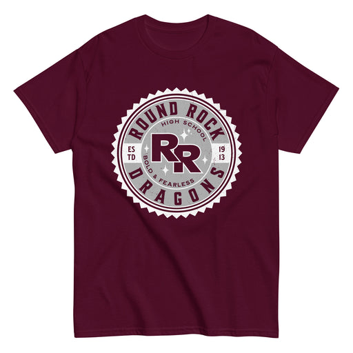 Round Rock High School Dragons Maroon Classic Unisex T-shirt 203