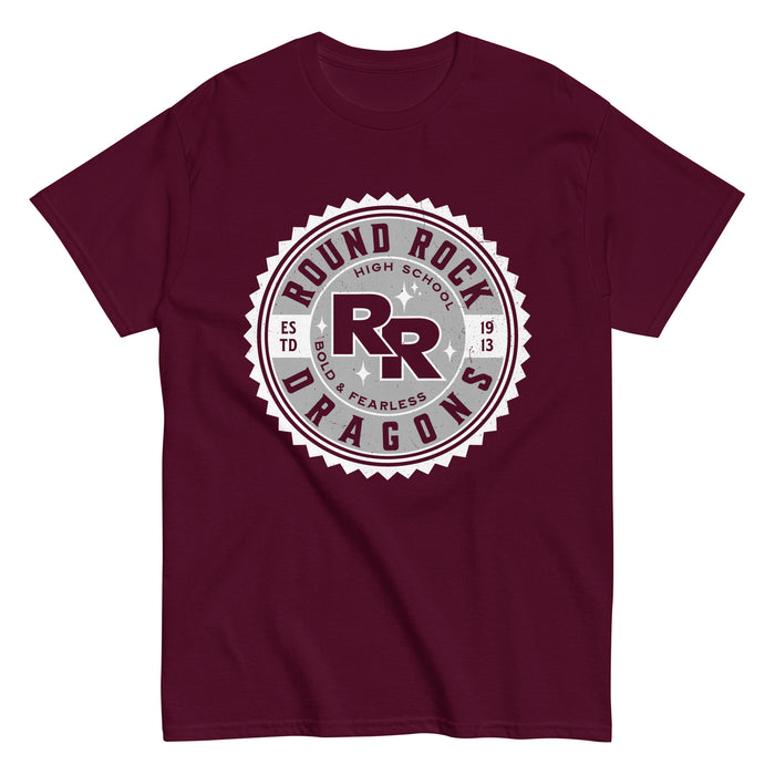 Round Rock High School Dragons Maroon Classic Unisex T-shirt 203