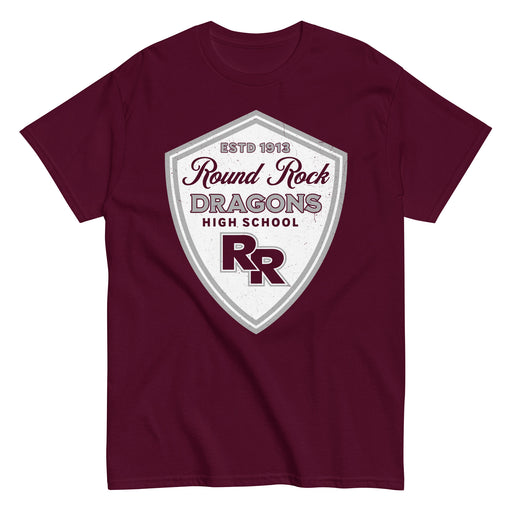 Round Rock High School Dragons Maroon Classic Unisex T-shirt 225