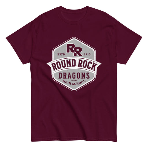 Round Rock High School Dragons Maroon Classic Unisex T-shirt 209