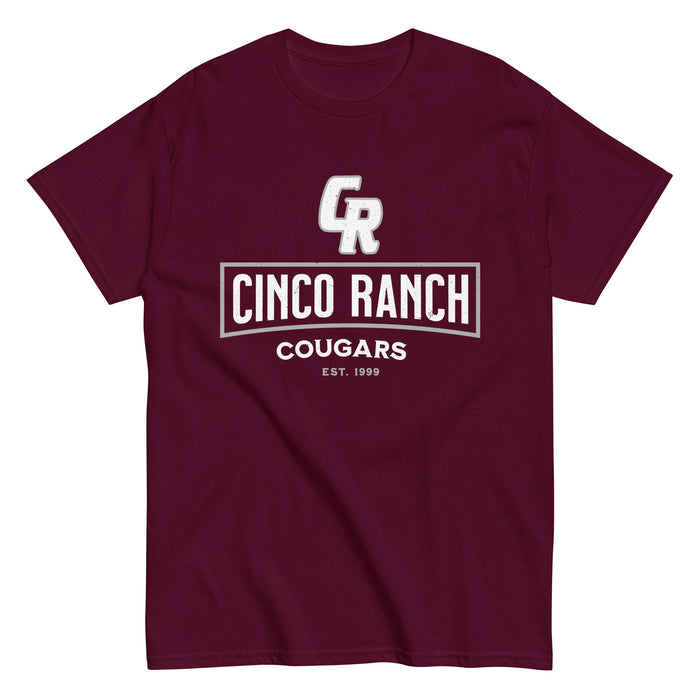 Cinco Ranch High School Cougars Classic Unisex Maroon T-shirt 231