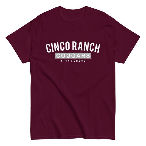 Cinco Ranch High School Cougars Classic Unisex Maroon T-shirt 021