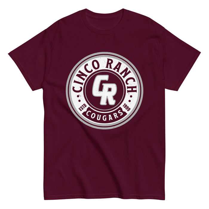 Cinco Ranch High School Cougars Classic Unisex Maroon T-shirt 220