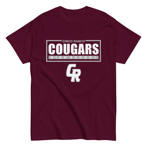 Cinco Ranch High School Cougars Classic Unisex Maroon T-shirt 049