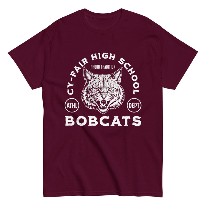 Cy-Fair High School Bobcats Maroon Classic Unisex T-shirt 208