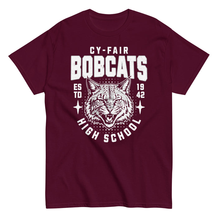 Cy-Fair High School Bobcats Maroon Classic Unisex T-shirt 204