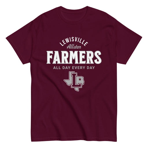 Lewisville High School Farmers Maroon Classic Unisex T-shirt 040