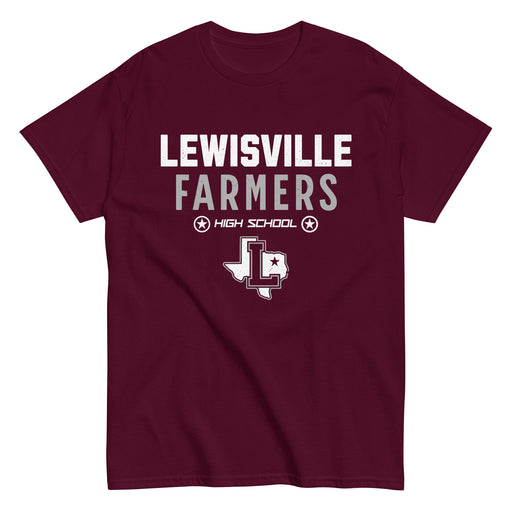 Lewisville High School Farmers Maroon Classic Unisex T-shirt 003
