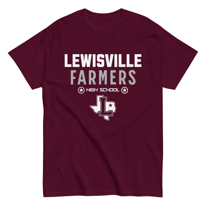 Lewisville High School Farmers Maroon Classic Unisex T-shirt 003
