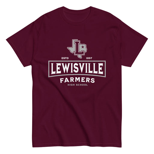 Lewisville High School Farmers Maroon Classic Unisex T-shirt 202