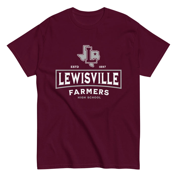 Lewisville High School Farmers Maroon Classic Unisex T-shirt 202