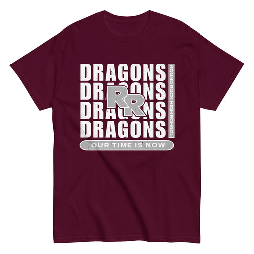 Round Rock High School Dragons Maroon Classic Unisex T-shirt 235