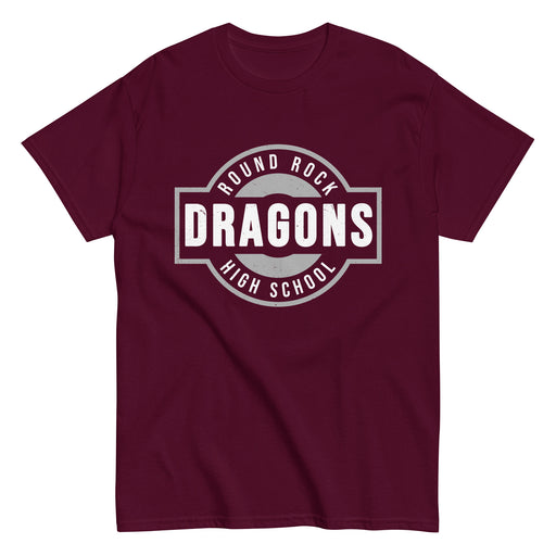 Round Rock High School Dragons Maroon Classic Unisex T-shirt 011