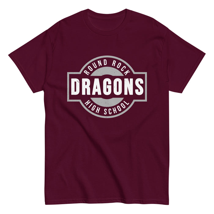 Round Rock High School Dragons Maroon Classic Unisex T-shirt 011