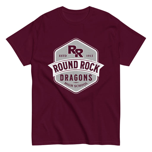 Round Rock High School Dragons Maroon Classic Unisex T-shirt 209