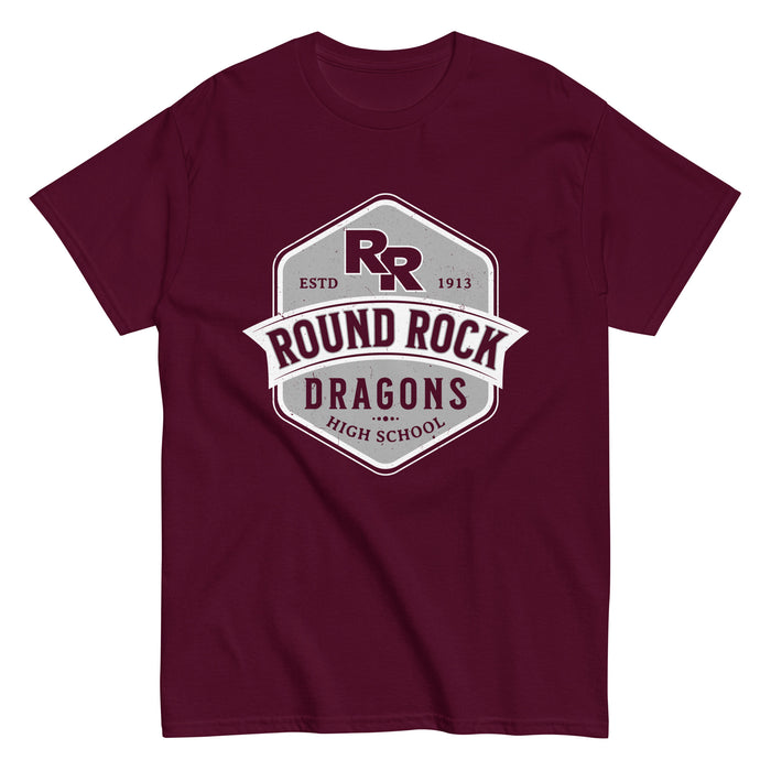 Round Rock High School Dragons Maroon Classic Unisex T-shirt 209