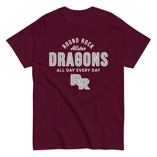 Round Rock High School Dragons Maroon Classic Unisex T-shirt 040