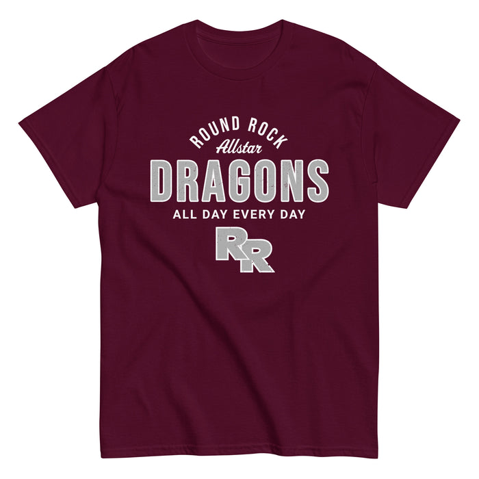 Round Rock High School Dragons Maroon Classic Unisex T-shirt 040