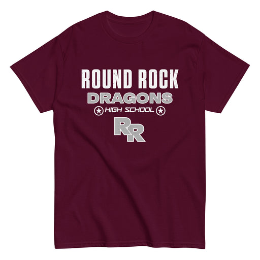 Round Rock High School Dragons Maroon Classic Unisex T-shirt 003