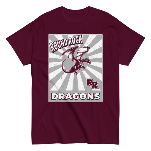 Round Rock High School Dragons Maroon Classic Unisex T-shirt 226
