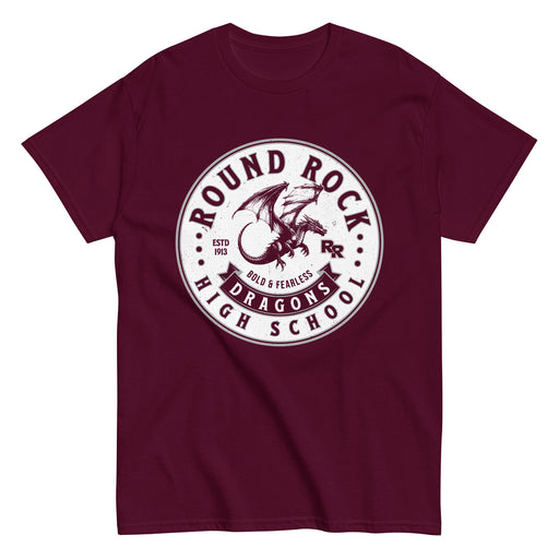 Round Rock High School Dragons Maroon Classic Unisex T-shirt 215