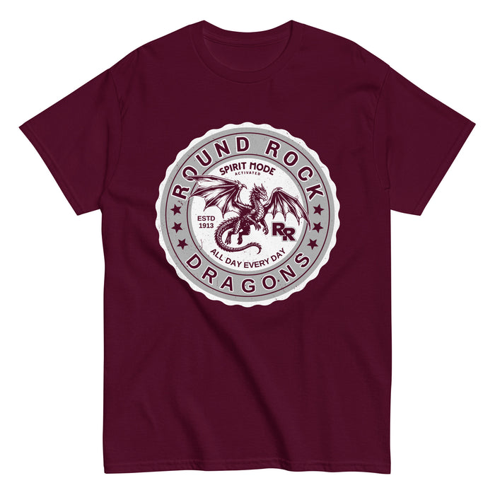 Round Rock High School Dragons Maroon Classic Unisex T-shirt 216