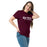 Woman wearing Lewisville High School Farmers Maroon Classic Unisex T-shirt 200