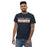 Man wearing Seven Lakes High School Spartans Navy Blue Classic Unisex T-shirt 031