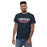 Man wearing Tompkins High School Falcons Navy Classic Unisex T-shirt 021