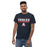 Man wearing Allen High School Eagles Classic Unisex Navy T-shirt 049