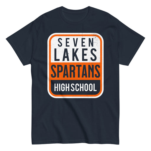 Seven Lakes High School Spartans Navy Blue Classic Unisex T-shirt 001