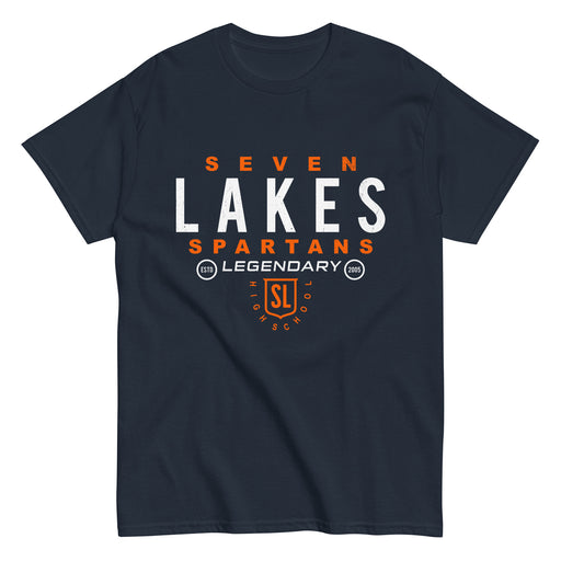 Seven Lakes High School Spartans Navy Blue Classic Unisex T-shirt 003