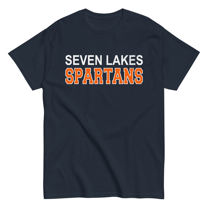 Seven Lakes High School Spartans Navy Blue Classic Unisex T-shirt 010