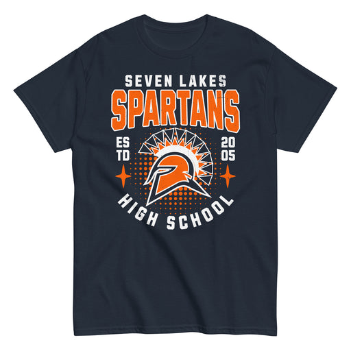 Seven Lakes High School Spartans Navy Blue Classic Unisex T-shirt 204