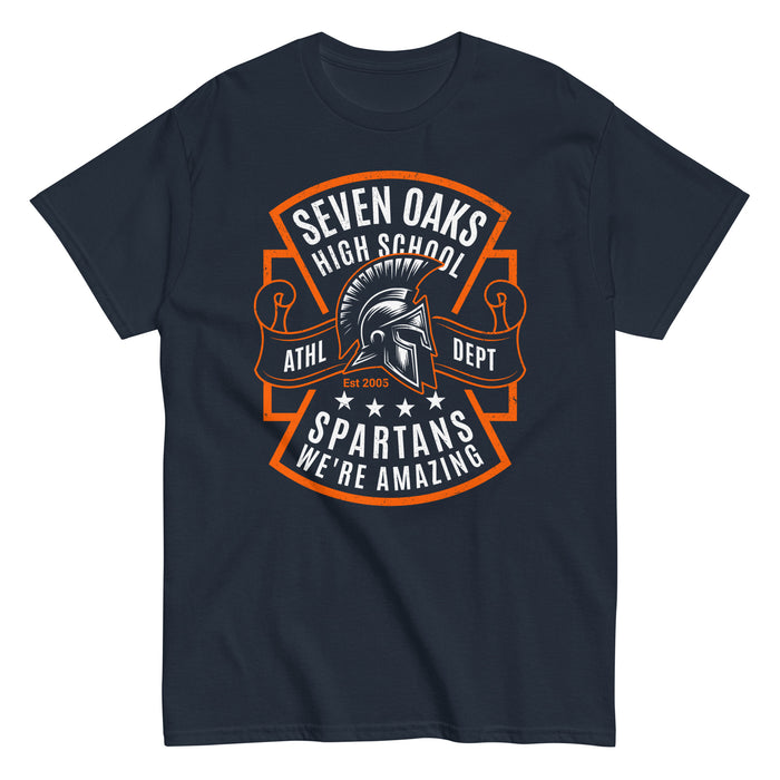 Seven Lakes High School Spartans Navy Blue Classic Unisex T-shirt 207