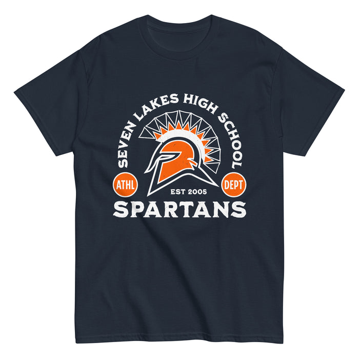 Seven Lakes High School Spartans Navy Blue Classic Unisex T-shirt 208