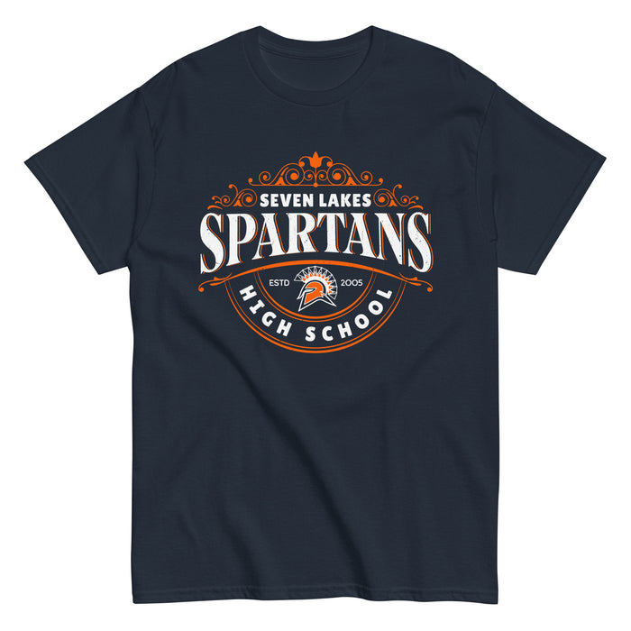 Seven Lakes High School Spartans Navy Blue Classic Unisex T-shirt 211