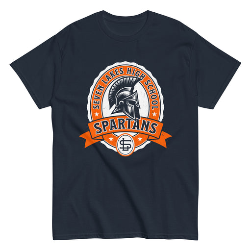 Seven Lakes High School Spartans Navy Blue Classic Unisex T-shirt 212