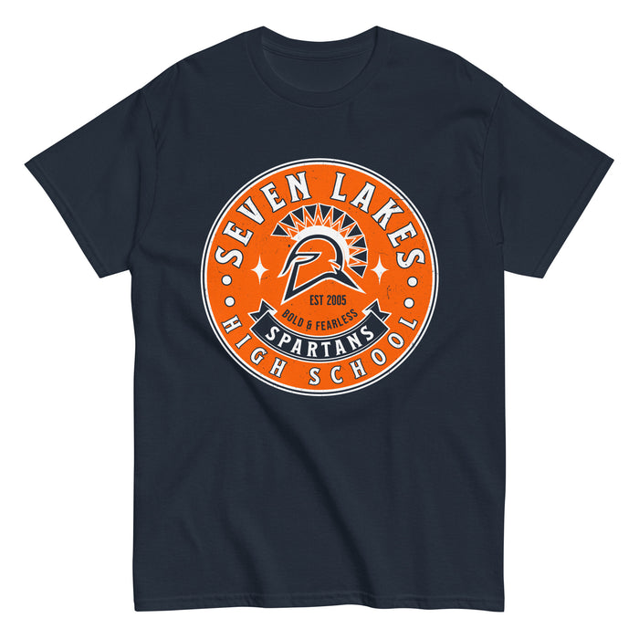 Seven Lakes High School Spartans Navy Blue Classic Unisex T-shirt 215