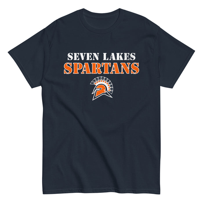 Seven Lakes High School Spartans Navy Blue Classic Unisex T-shirt 222