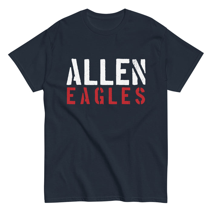 Allen High School Eagles Classic Unisex Navy T-shirt 017