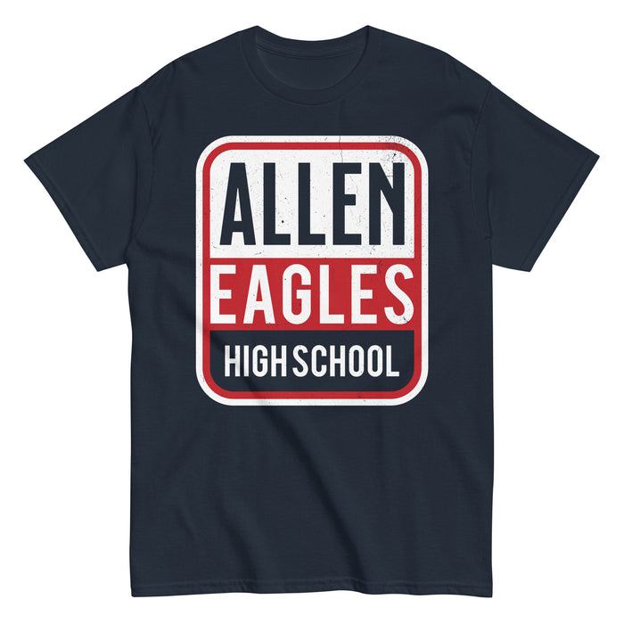 Allen High School Eagles Classic Unisex Navy T-shirt 001