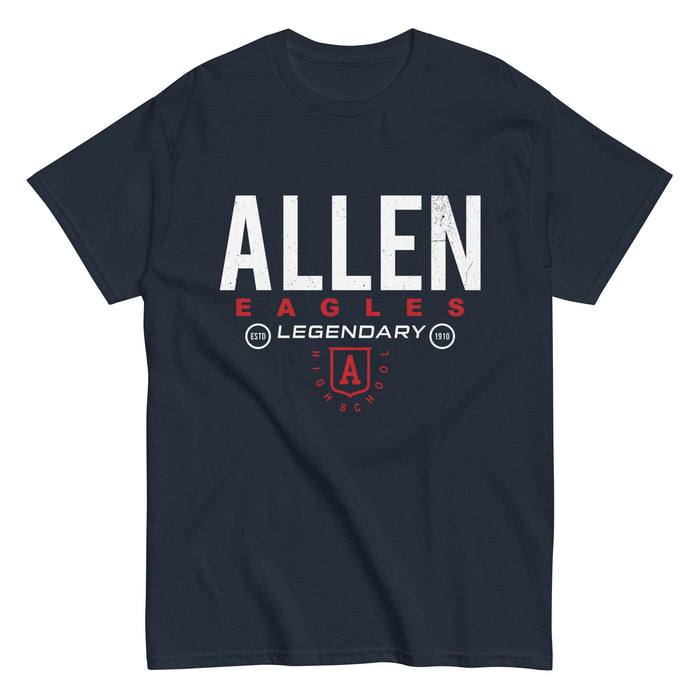 Allen High School Eagles Classic Unisex Navy T-shirt 003