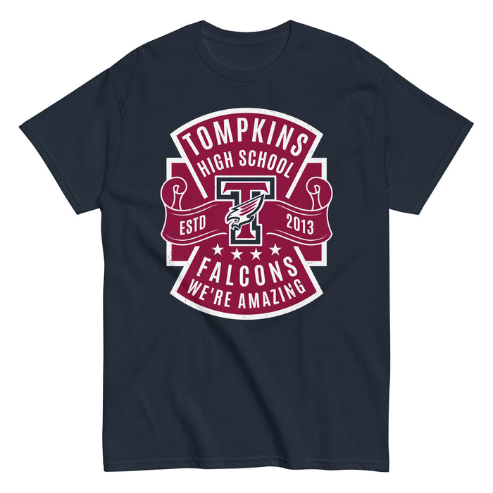 Tompkins High School Falcons Navy Classic Unisex T-shirt 207