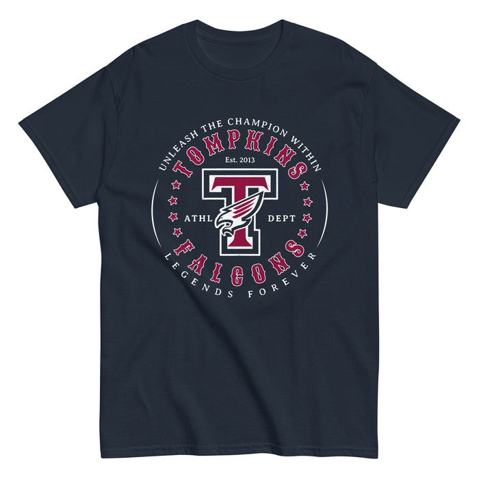 Tompkins High School Falcons Navy Classic Unisex T-shirt 214