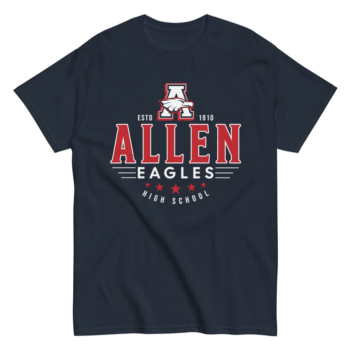 Allen High School Eagles Classic Unisex Navy T-shirt 203