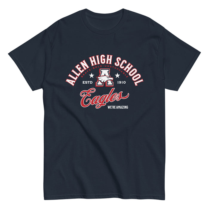 Allen High School Eagles Classic Unisex Navy T-shirt 218