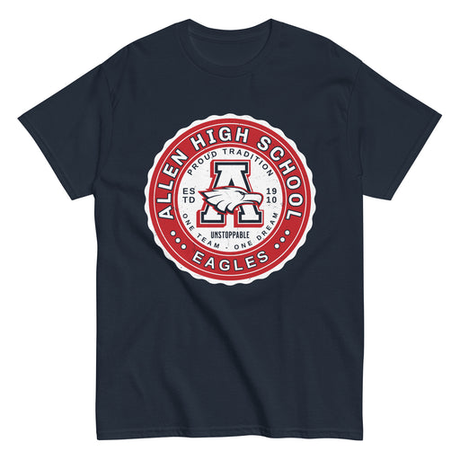 Allen High School Eagles Classic Unisex Navy T-shirt 209