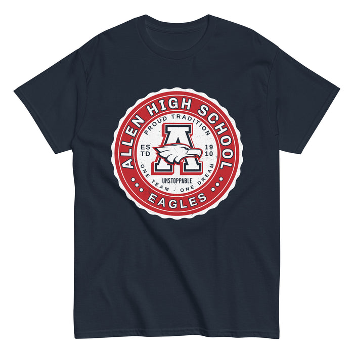 Allen High School Eagles Classic Unisex Navy T-shirt 209